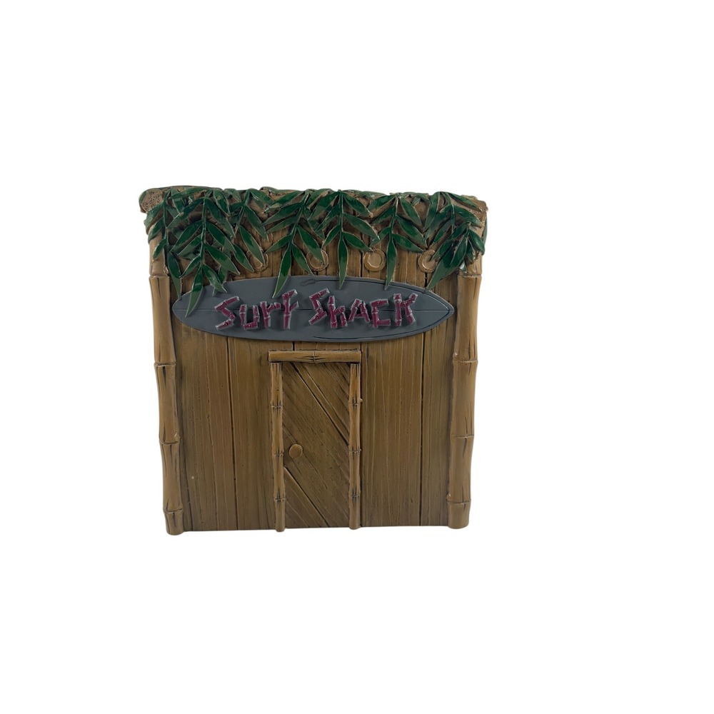 Unbranded Surf Shack Tissue Box Cover Brown Green Excellent Tropical Tiki Decor